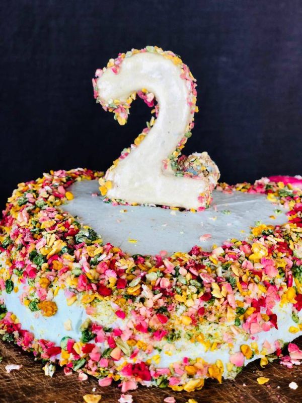 Набір для прикрашання торта для собак Cooka's Cookies Блакитна глазур 45 г і Веганська посипка 80 г