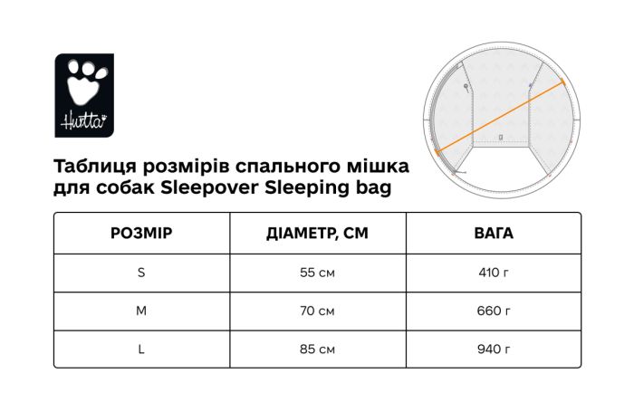 Спальний мішок для собак Hurtta Sleepover sleeping bag Помаранчевий L