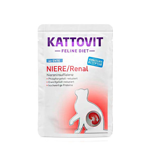 Kattovit Diet Renal Вологий корм для кішок паштет з качкою, 85 г 