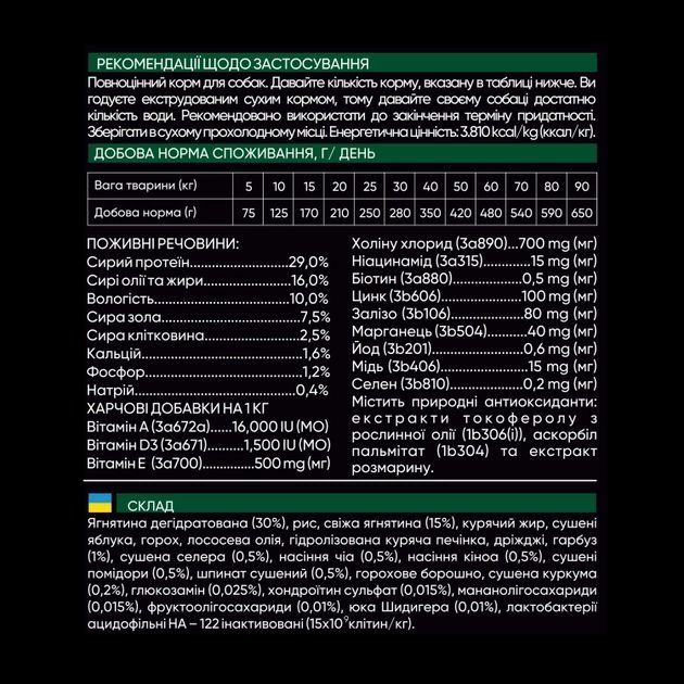 Savory Сухий корм для собак малих порід зі свіжим мясом ягняти 3 кг