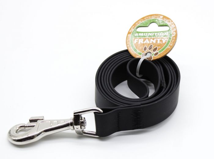 Повідець Franty Сяйво біотан Чорний 25 мм  1,2 м. Синій