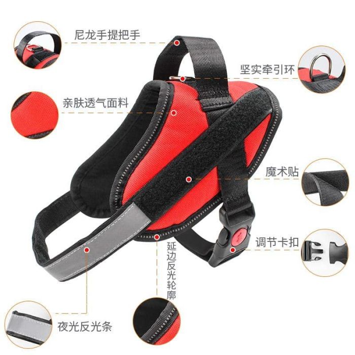 Шлея К9 для собак XXL 95-110 см Червоний