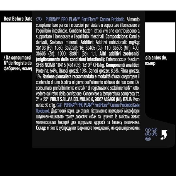 Pro Plan Veterinary Diets Fortiflora кормова добавка з пробіотиком для собак 