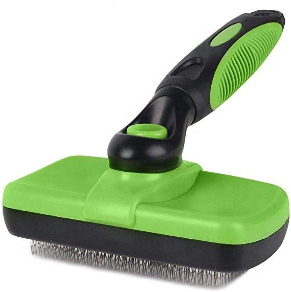 Пуходерка з кнопкою самоочисна 18  12  7см Зелена 