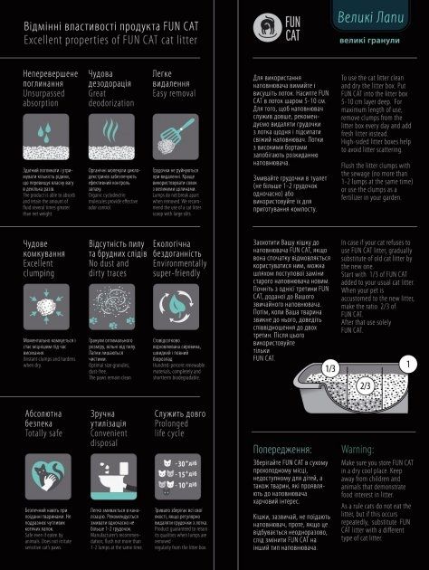 Fun Cat Big Paws наповнювач для кішок 5л 311366 