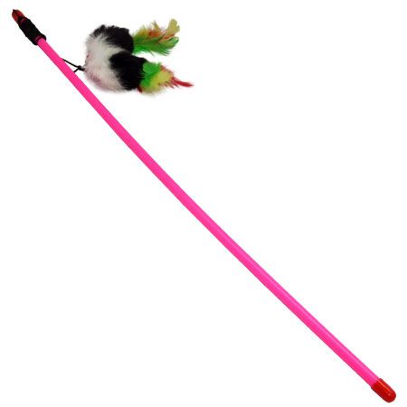 Вудка-дражнилка 2 мишки пухнасті з пірям 