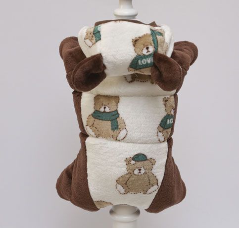 Тедді комбінезон для собак хлопчиків махра на хутрі XS