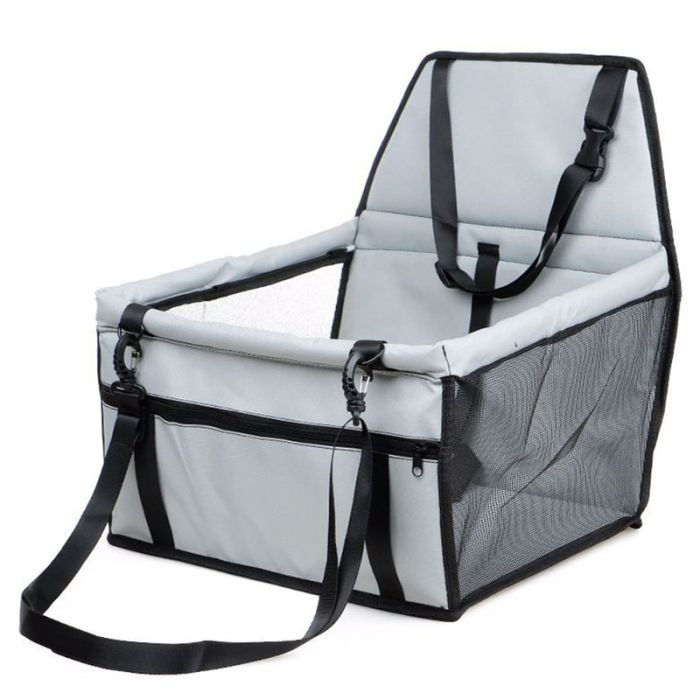 Автокрісло для тварин з каркасом 40х33х25 см Сірий