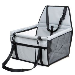 Автокрісло для тварин з каркасом 40х33х25 см Сірий