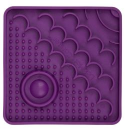 Лизальний килимок антистрес для кішок LickiMatster Purple