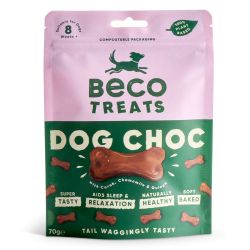 Печиво для собак Beco Pets Шоколад з керобом, ромашкою та кіноа 70 г (рослинний білок)