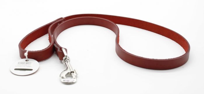 Повідець Franty Style Paw шкіра, 18 мм х 1,2 м червоний