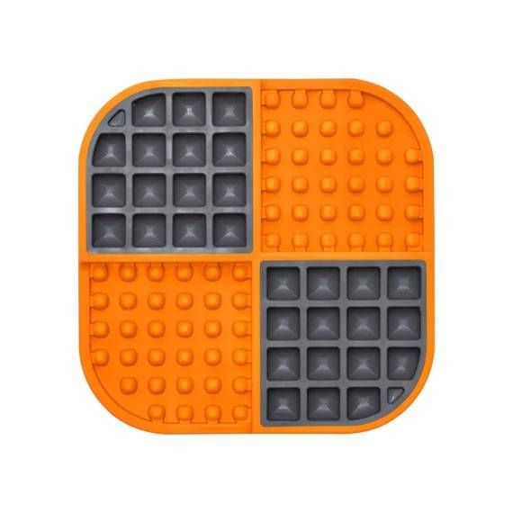 Лизальний килимок антистрес для собак LickiMat Slomo Orange, комбінований із функцією слоуфідера