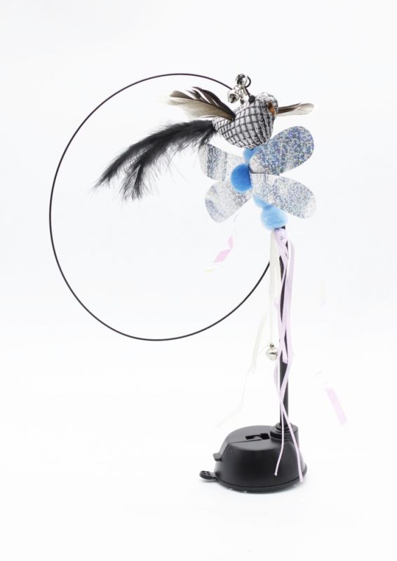 Вудка посилена на присосці з двома іграшками Пташка+Метелик 80 см 