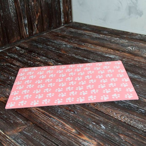 Килимок під миску для тварин 28х42 см Рожевий