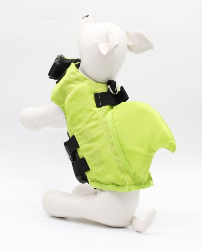 Жилет для купання собак акула зелений M