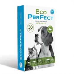 Краплі Ветсинтез Eco Perfect для собак і котів проти бліх, кліщів та комарів, 4 піпетки по 1 мл 310 кг