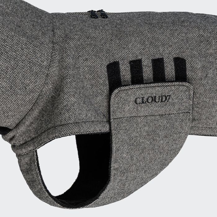 Утеплена куртка для грейхаундів та інших хортів Cloud7 Brooklyn Long Greyhound Чорний 6