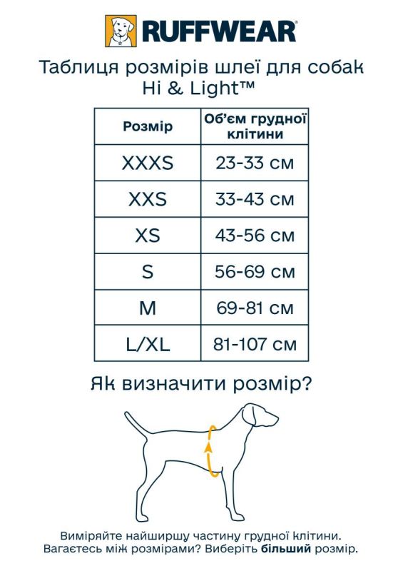 Полегшена шлейка для собак Ruffwear Hi & Light™ XXS 33-43 см Зелений