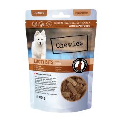 Натуральні ласощі з мʼяса Курки Chewies Lucky Bits для цуценят 80 г