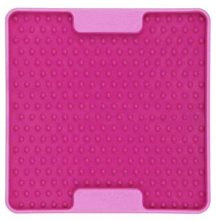 Лизальний килимок антистрес для маленьких собак собак LickiMat Mini Tuff Soother Pink, тверда основа
