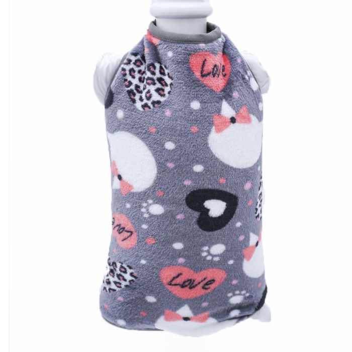 Толстовка для котів Серце махра 4 А35  В42см