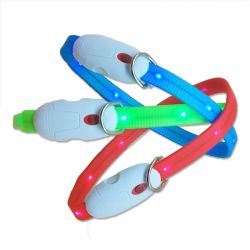 Нашийник в силіконі м 55 см миготливий плоский CTY-017-1 Червоний