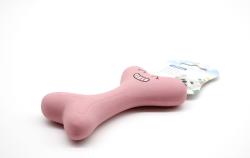 Кістка латексна з посмішкою 13,5 см, HRSH4532 Рожева
