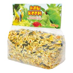 Наш КОРМ для корелл і намистових папуг 750г, Лорі 