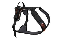 Шлейка для собак Rock harness Non-stop dogwear Чорний/Помаранчевий L