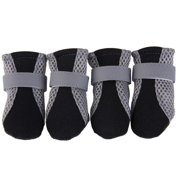 Черевики для собак неопренові s 82х57 мм Сіро-чорні