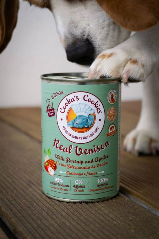 Натуральний вологий корм для собак Cooka's Cookies 92% Оленина з овочами та фруктами 400 г