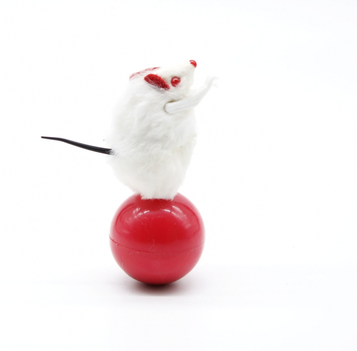 Неваляшка з мишою, 10 см, 9080 Біла