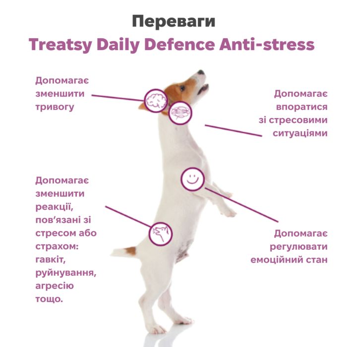 Щоденна добавка для собак Treatsy Daily Defence Anti-stress Для спокою та зняття стресу 30 шт.