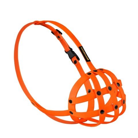 Намордник-сітка з біотану для французького бульдога помаранчевий Т 4915 