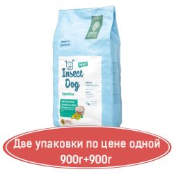 Green Petfood Insect dog Sensitive-вегетаріанський корм для собак 900г + 900г 