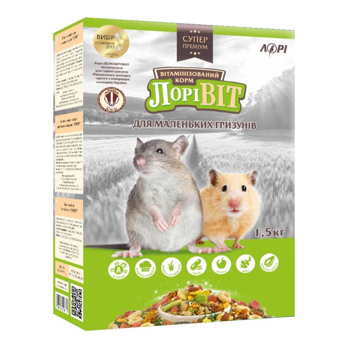 Корм для малих гризунів Лорівіт 1,5 кг
