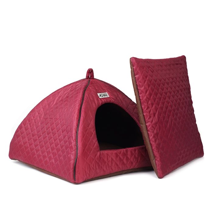 Будиночок для тварин Юрта 1 паянка з ребрами жорсткості 363939 см Бордо