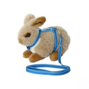 Шлейка з повідцем для кроликів Фауна Синій