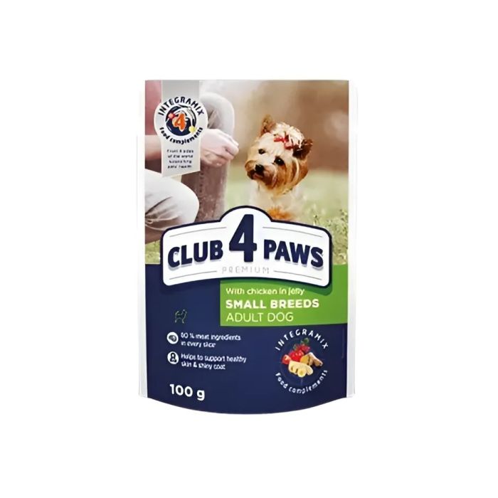 АКЦІЯ Club 4 Paws з куркою в желе вологий корм для собак 100 г -18