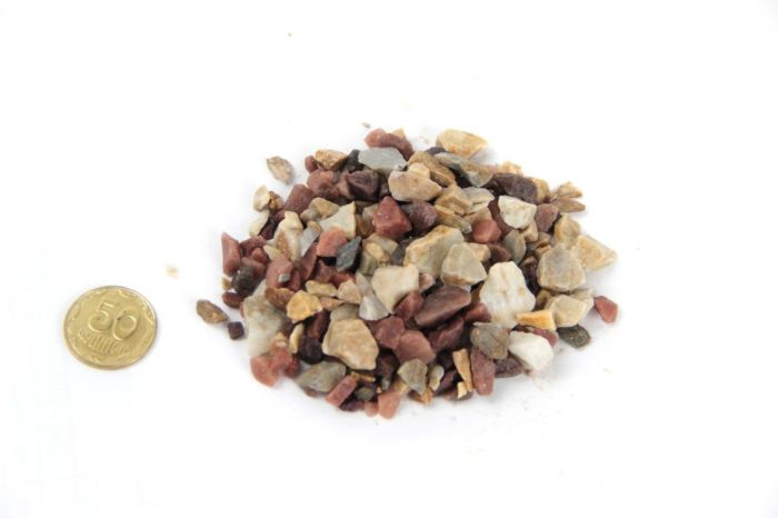 Грунт для акваріума біло-рожевий базальт-мармур 5-10мм 10 кг