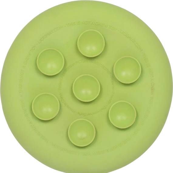 Лизальний килимок антистрес для собак LickiMat UFO Green, для купання та догляду, на присосках