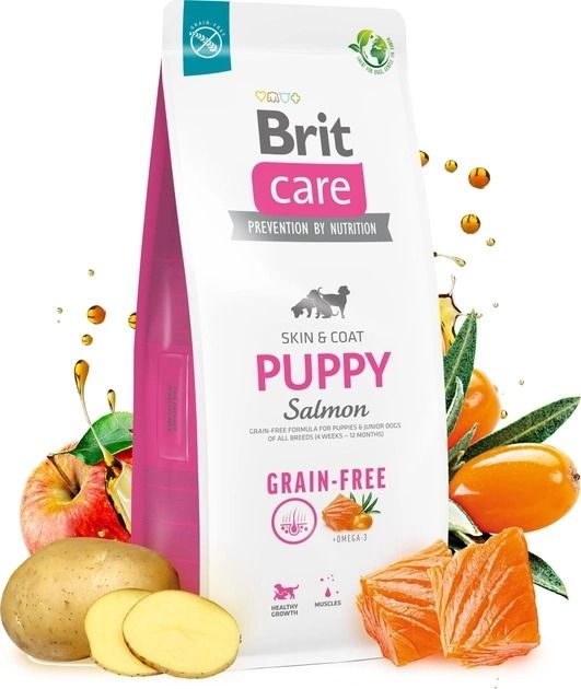 Brit Care Dog Grain-free Puppy Сухий корм для щенят без зернової з лососем 1 кг 