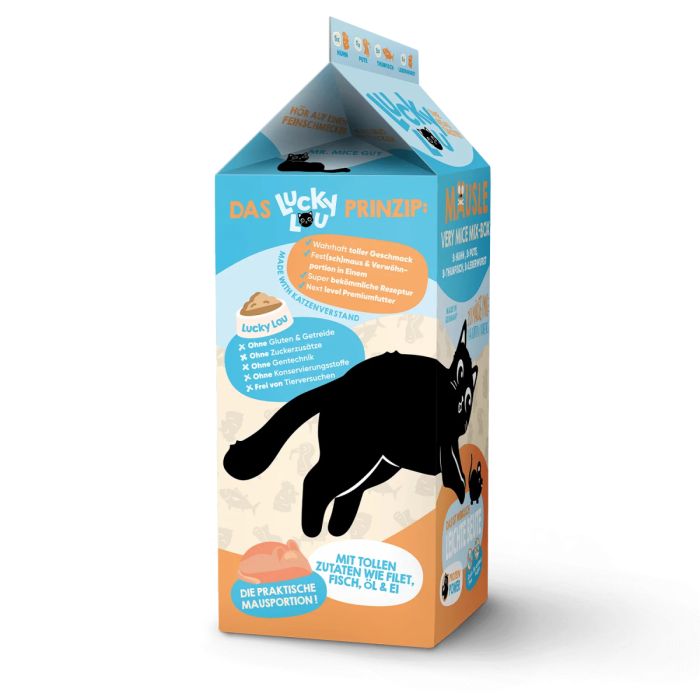 Ласощі для котів Lucky Lou Mäusle у вигляді мишки Асорті (20 шт. по 28 г)