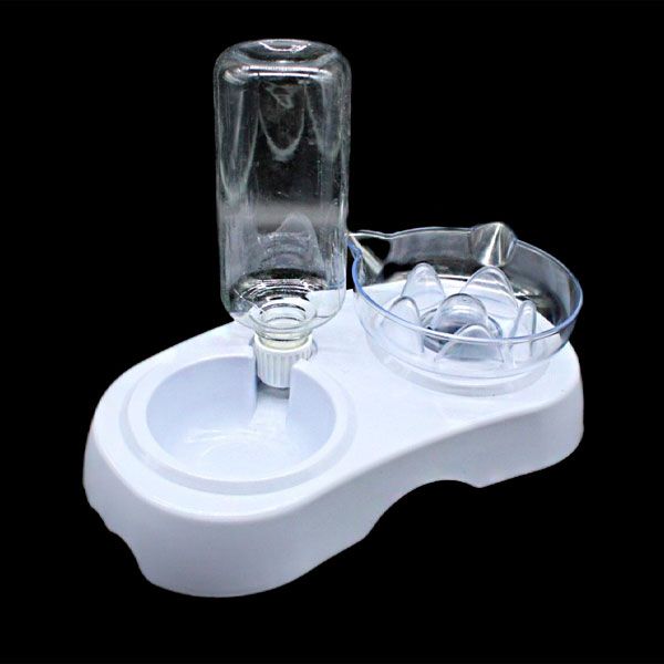 Підставка з мискою та автоматичною поїлкою Infinite Future CAT Slow Food, 30х14х9 см 