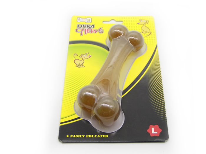 Кістка іграшка для собак прозора з вигином ETP-1200 17см L