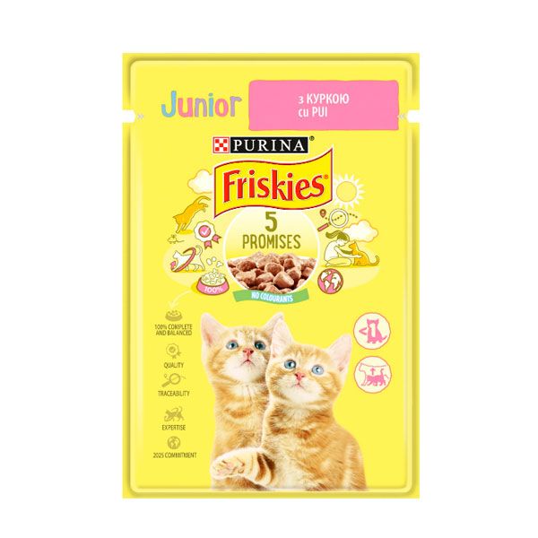 Friskies консерва для кошенят із куркою в підливці, 85 г 