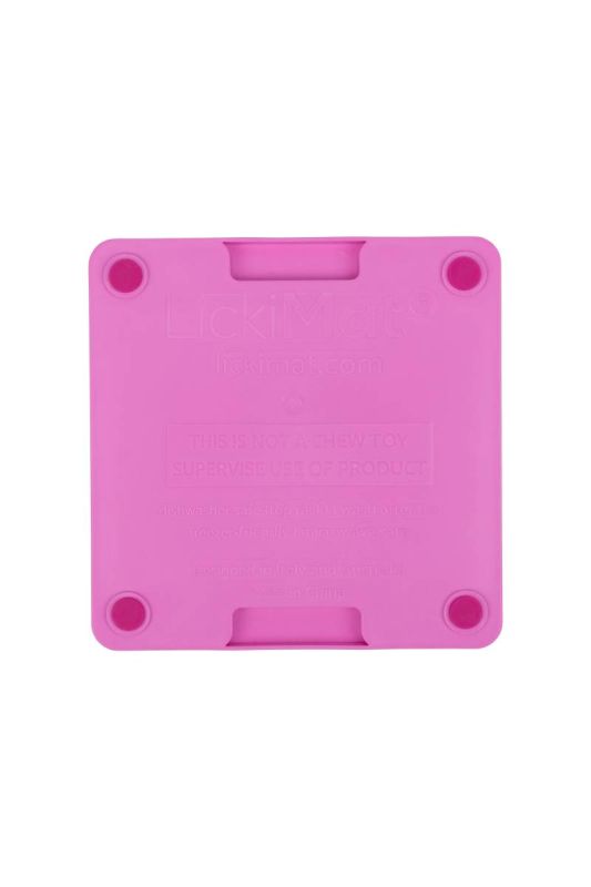 Лизальний килимок антистрес для маленьких собак собак LickiMat Mini Tuff Soother Pink, тверда основа