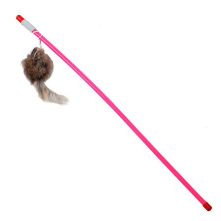 Вудка-дражнилка з сірою мишкою 