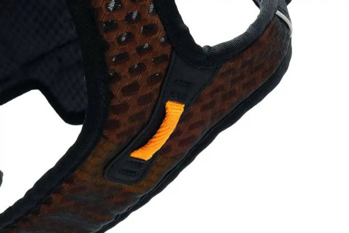 Подовжена шлейка для собак Rock harness long Non-stop dogwear Чорний/Помаранчевий XL